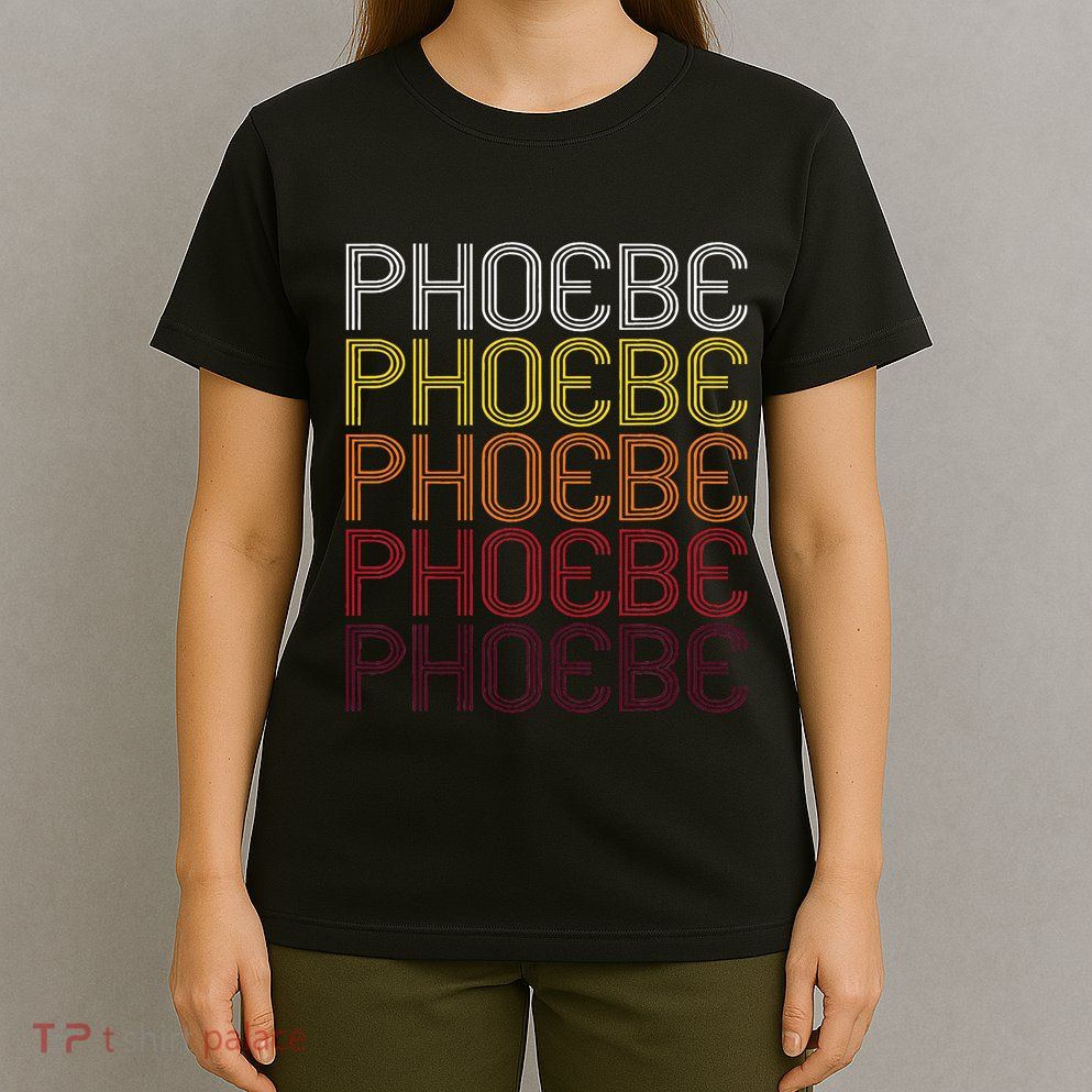 Phoebe Retro Wordmark Pattern Vintage Style T-Shirt
