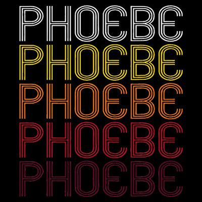 Phoebe Retro Wordmark Pattern Vintage Style T-Shirt