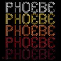 Phoebe Retro Wordmark Pattern Vintage Style T-Shirt