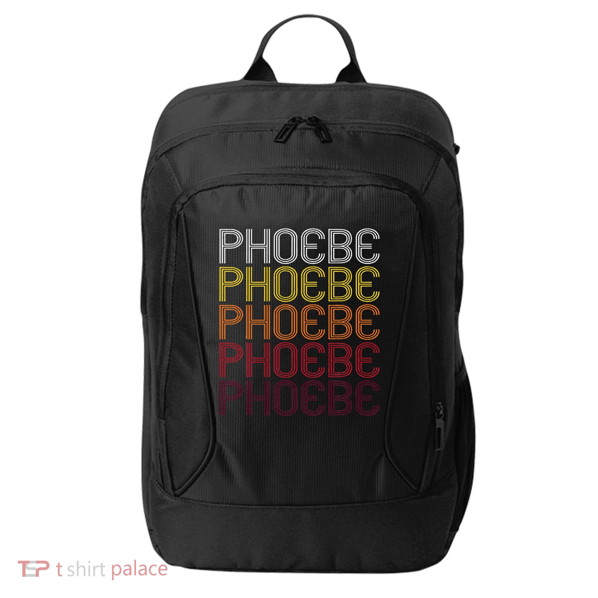 Phoebe Retro Wordmark Pattern Vintage Style City Backpack