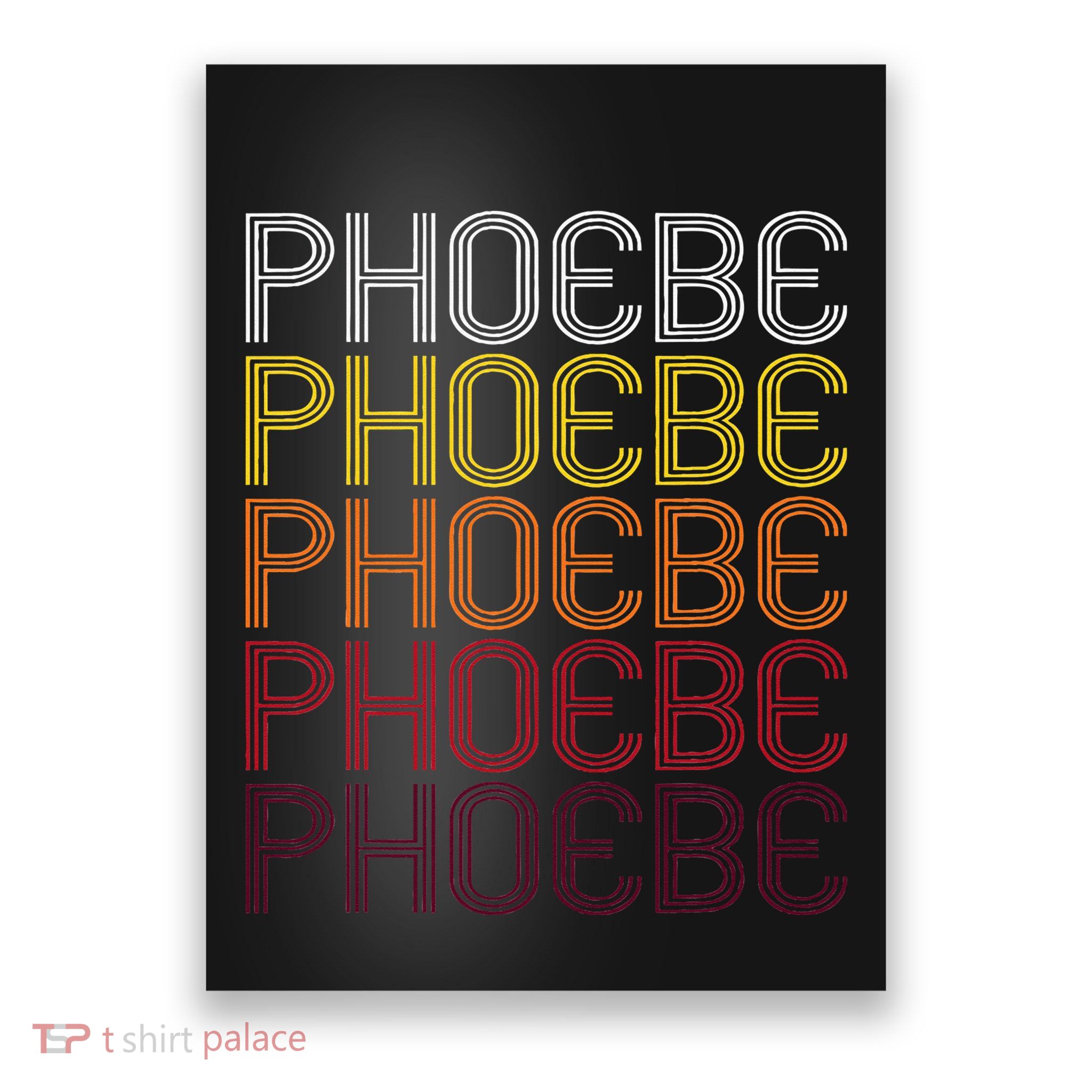 Phoebe Retro Wordmark Pattern Vintage Style Poster