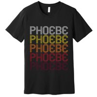 Phoebe Retro Wordmark Pattern Vintage Style Premium T-Shirt