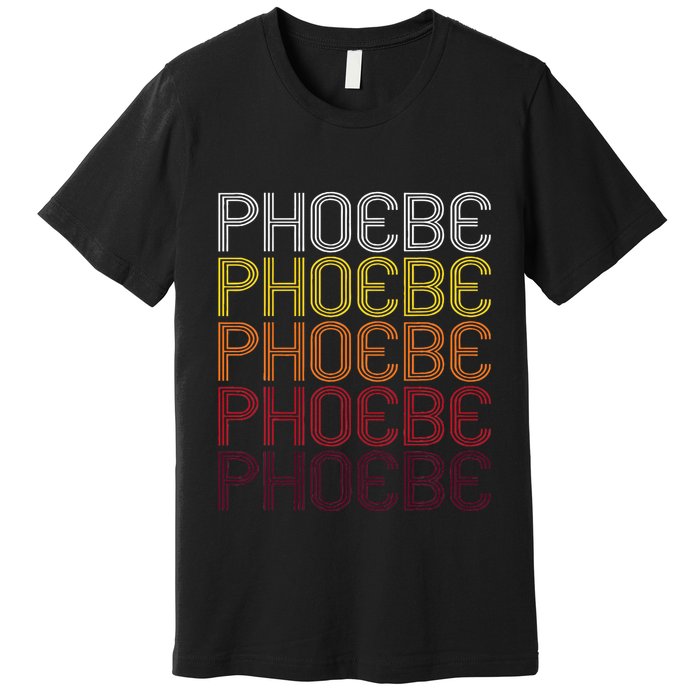 Phoebe Retro Wordmark Pattern Vintage Style Premium T-Shirt
