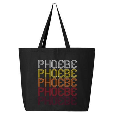Phoebe Retro Wordmark Pattern Vintage Style 25L Jumbo Tote