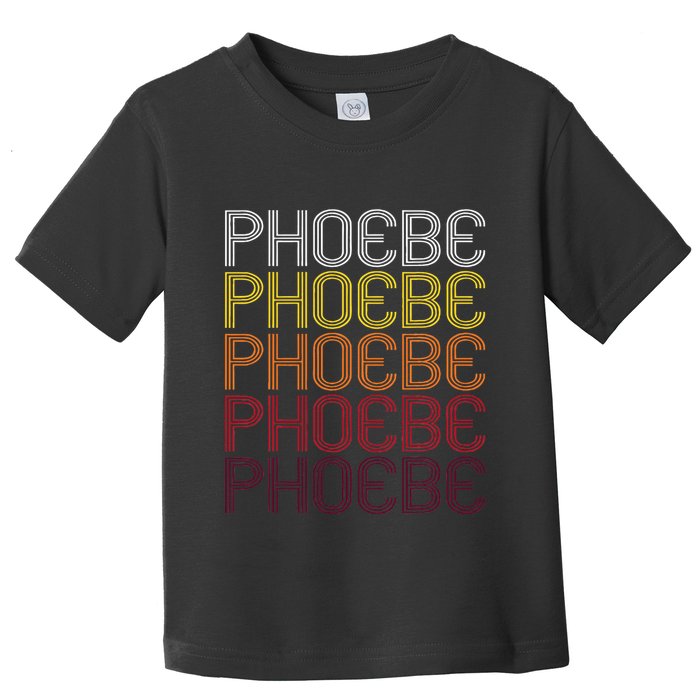 Phoebe Retro Wordmark Pattern Vintage Style Toddler T-Shirt