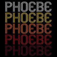 Phoebe Retro Wordmark Pattern Vintage Style Toddler T-Shirt