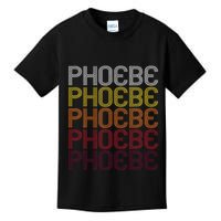 Phoebe Retro Wordmark Pattern Vintage Style Kids T-Shirt