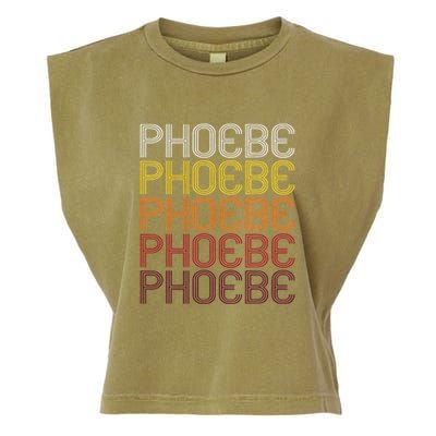 Phoebe Retro Wordmark Pattern Vintage Style Garment-Dyed Women's Muscle Tee