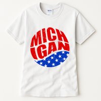 Patriotic Red White Blue Michigan Emblem Tall T-Shirt