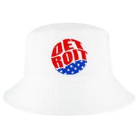 Patriotic Red White Blue Detroit Emblem Cool Comfort Performance Bucket Hat