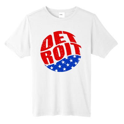 Patriotic Red White Blue Detroit Emblem Tall Fusion ChromaSoft Performance T-Shirt