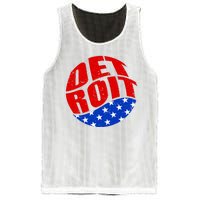 Patriotic Red White Blue Detroit Emblem Mesh Reversible Basketball Jersey Tank