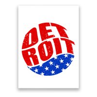 Patriotic Red White Blue Detroit Emblem Poster