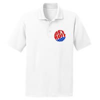 Patriotic Red White Blue Detroit Emblem PosiCharge RacerMesh Polo