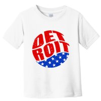 Patriotic Red White Blue Detroit Emblem Toddler T-Shirt