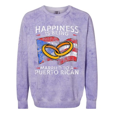 Puerto Rican Wedding Commonwealth Of Puerto Rico PR Colorblast Crewneck Sweatshirt