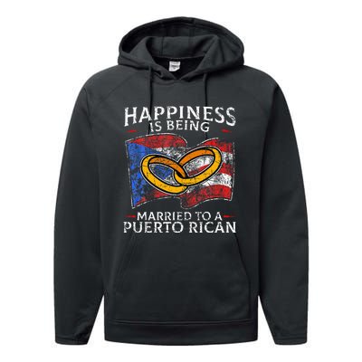 Puerto Rican Wedding Commonwealth Of Puerto Rico PR Performance Fleece Hoodie