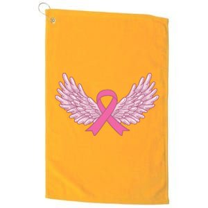 Pink Ribbon Wings Breast Cancer Awareness Platinum Collection Golf Towel