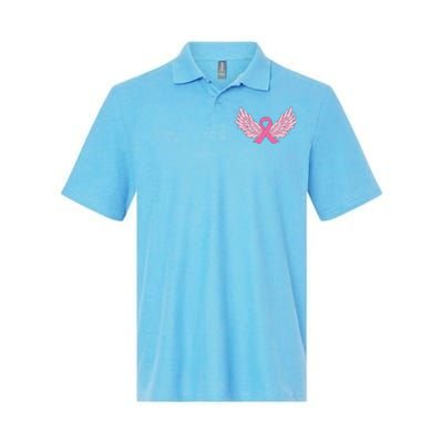 Pink Ribbon Wings Breast Cancer Awareness Softstyle Adult Sport Polo