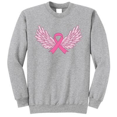 Pink Ribbon Wings Breast Cancer Awareness Sweatshirt