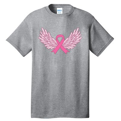 Pink Ribbon Wings Breast Cancer Awareness Tall T-Shirt