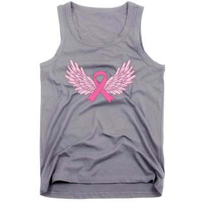 Pink Ribbon Wings Breast Cancer Awareness Tank Top