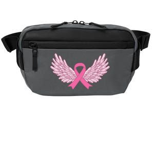 Pink Ribbon Wings Breast Cancer Awareness Crossbody Pack