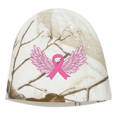 Pink Ribbon Wings Breast Cancer Awareness Kati - Camo Knit Beanie