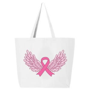 Pink Ribbon Wings Breast Cancer Awareness 25L Jumbo Tote