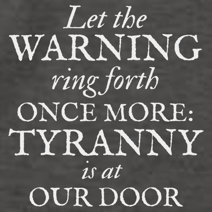 Patriotic Revolutionary War Warning Tyranny Is At Our Door Vector Backpack
