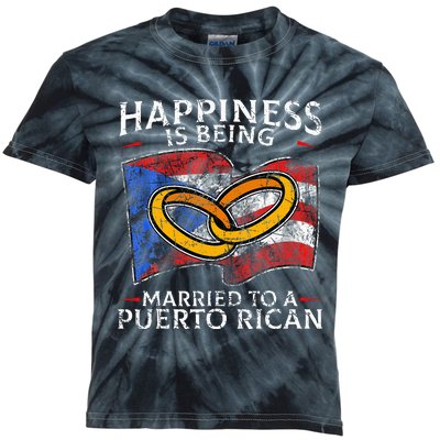 Puerto Rican Wedding Commonwealth of Puerto Rico PR Kids Tie-Dye T-Shirt