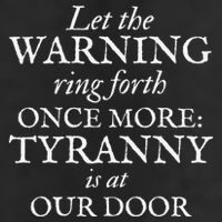 Patriotic Revolutionary War Warning Tyranny Is At Our Door 11oz C Handle Ceramic Mug