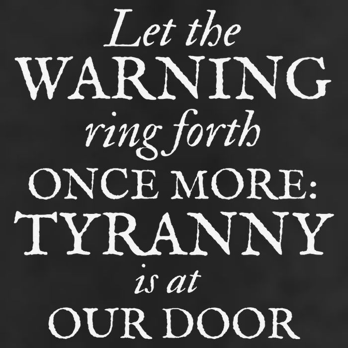 Patriotic Revolutionary War Warning Tyranny Is At Our Door 11oz C Handle Ceramic Mug