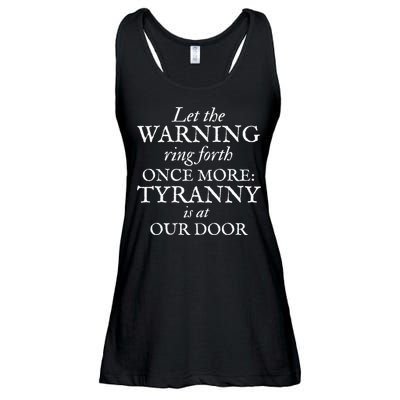 Patriotic Revolutionary War Warning Tyranny Is At Our Door Ladies Essential Flowy Tank