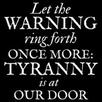 Patriotic Revolutionary War Warning Tyranny Is At Our Door 16 in Basic Backpack