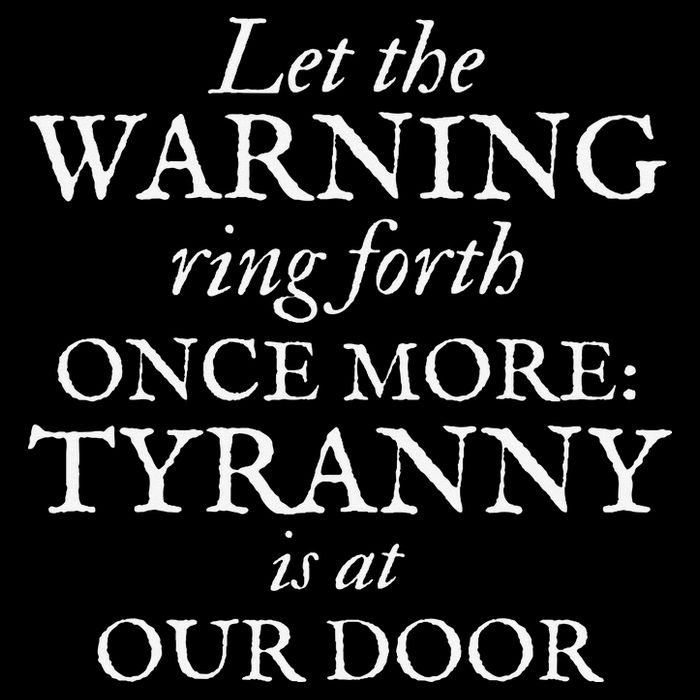 Patriotic Revolutionary War Warning Tyranny Is At Our Door 16 in Basic Backpack