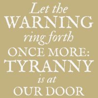 Patriotic Revolutionary War Warning Tyranny Is At Our Door Cooling Performance Crew T-Shirt
