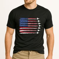 Patriotic Red White Blue Usa Flag Fighter Jets Veterans Day Cooling Performance Crew T-Shirt