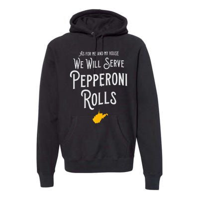 Pepperoni Rolls West Virginia Retro Wv Premium Hoodie