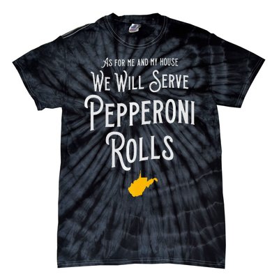 Pepperoni Rolls West Virginia Retro Wv Tie-Dye T-Shirt