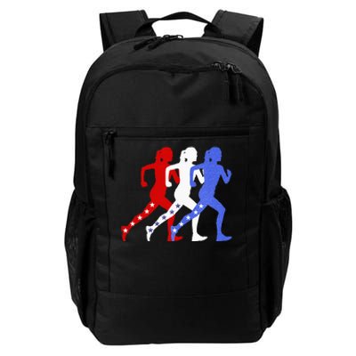 Patriotic Red White & Blue Stars Running Women N Runner Daily Commute Backpack