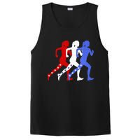 Patriotic Red White & Blue Stars Running Women N Runner PosiCharge Competitor Tank