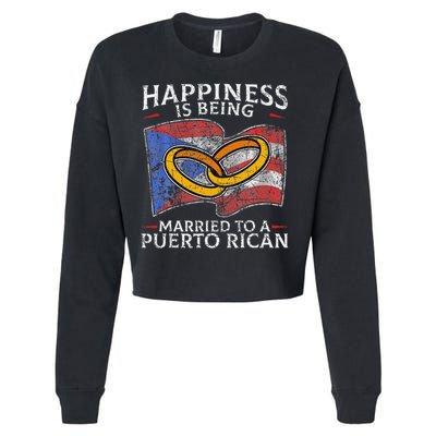 Puerto Rican Wedding Commonwealth Of Puerto Rico Pr Cropped Pullover Crew