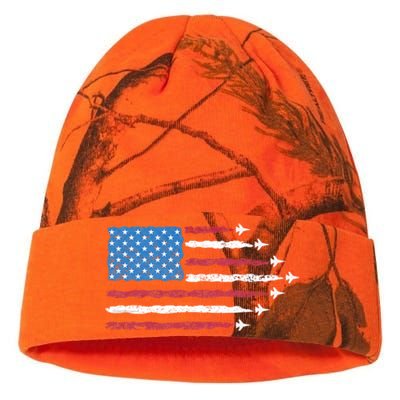 Patriotic Red White Blue Usa Flag Fighter Jets 4th Of July Kati Licensed 12" Camo Beanie