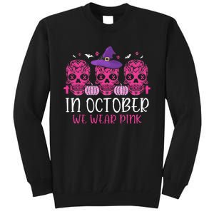 P.I.N.K Ribbon Witch Halloween Breast Cancer Tall Sweatshirt