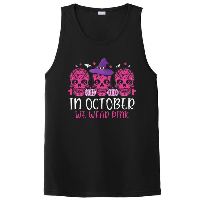 P.I.N.K Ribbon Witch Halloween Breast Cancer PosiCharge Competitor Tank