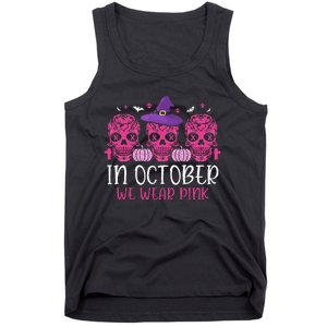 P.I.N.K Ribbon Witch Halloween Breast Cancer Tank Top