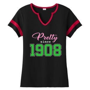 Pretty Since 1908 Sorority Ladies Halftime Notch Neck Tee