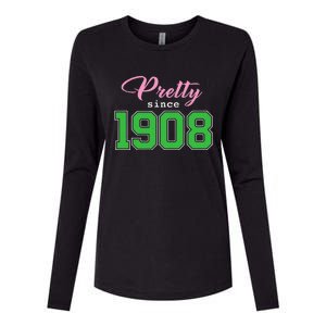 Pretty Since 1908 Sorority Womens Cotton Relaxed Long Sleeve T-Shirt