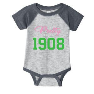 Pretty Since 1908 Sorority Infant Baby Jersey Bodysuit